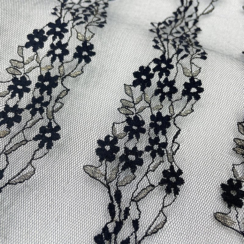 Eyelet Jacquard Kids Nylon Foil Lace Fabric for Women's Wear Wholesale 4